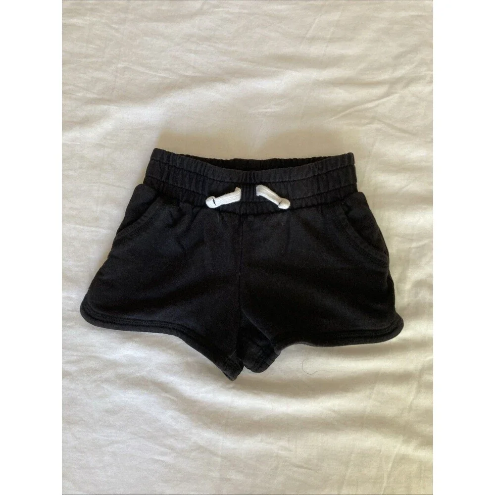4T Jumping Beans girl clothes - one piece shorts | solid black theme
